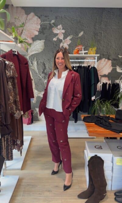 Pantaloni bordeaux SHINE